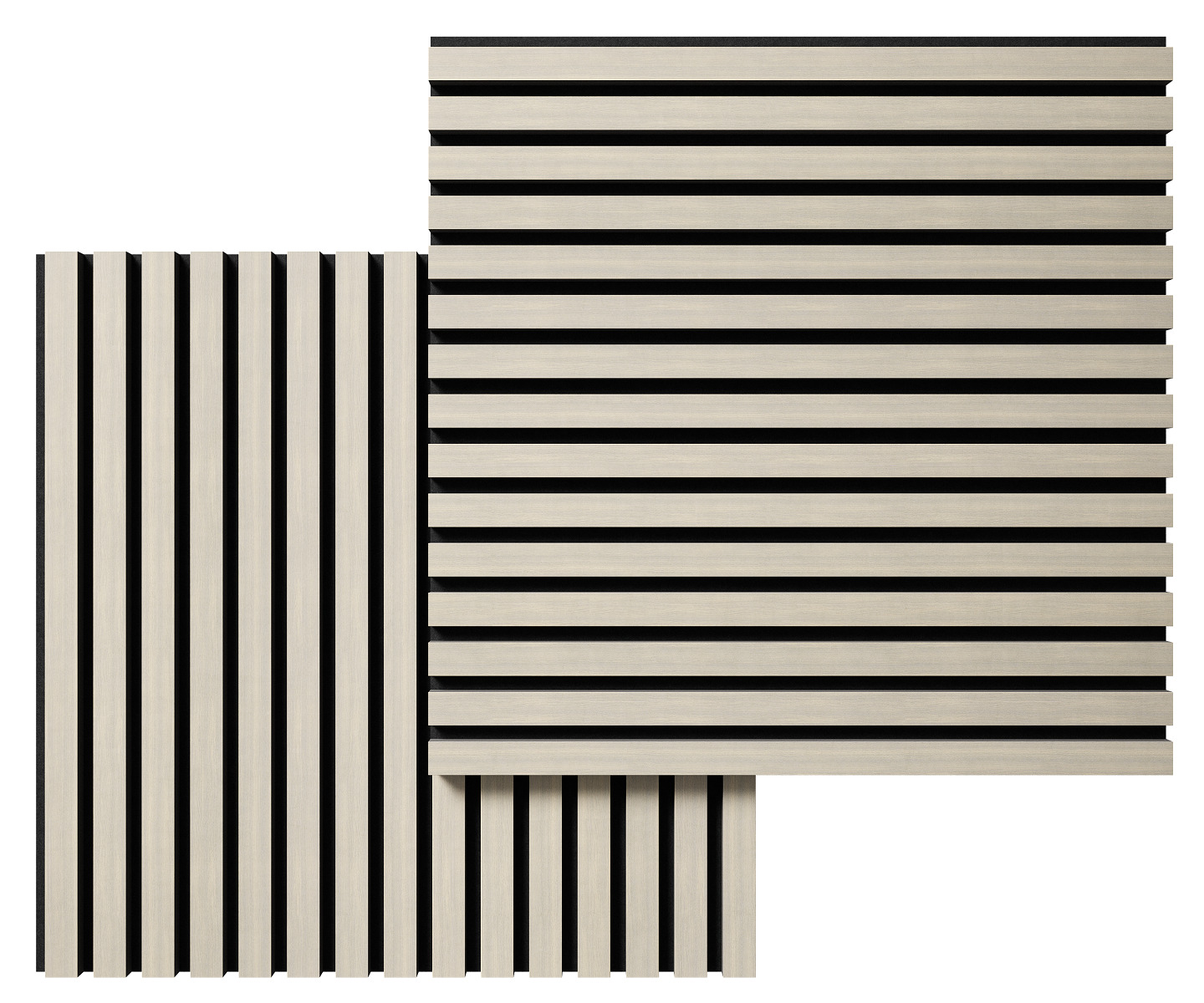 МДФ стеновая панель акустическая Cosca Decor Монако Дуб Клэр Светлый черный войлок 600×600×21